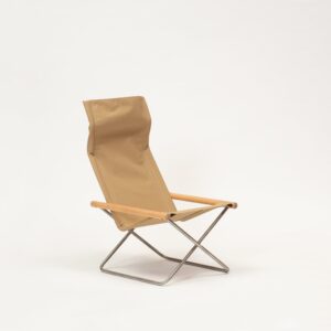 Origami Deck Chair - Polycotton sand, beech