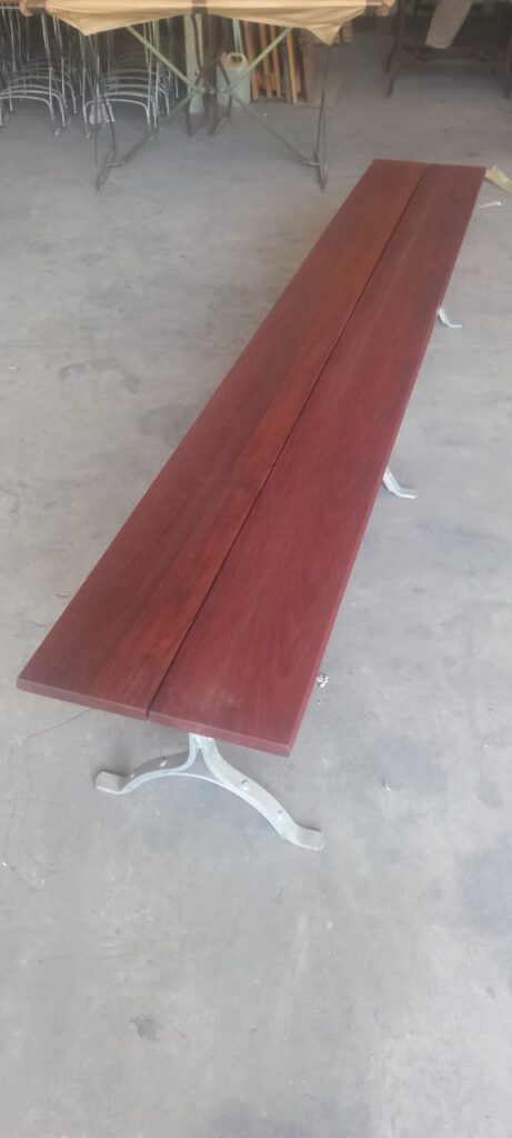 2.3 m trestle bench galvanised/oiled